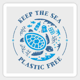 Keep the Sea Plastic Free Underwater Scene Magnet